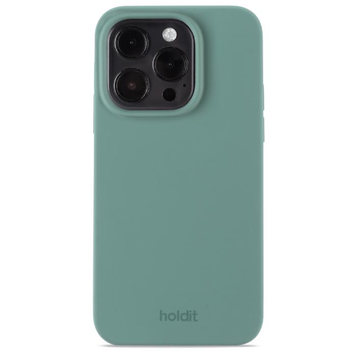 Bild 1, holdit iPhone 14 Pro Skal Silikon Moss Green