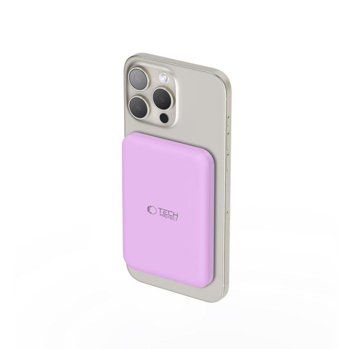 Bild 2, Tech-Protect 5000 mAh MagSafe Powerbank LifeMag Lila