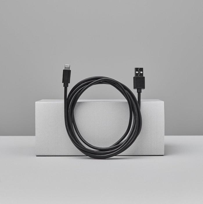 Bild 4, Smartline 1m MFi Lightning Laddningskabel Svart