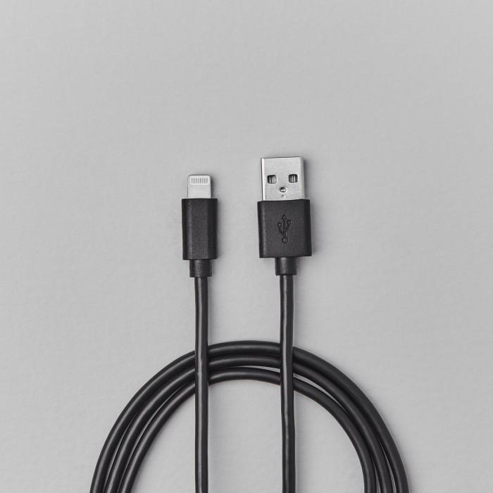 Bild 5, Smartline 1m MFi Lightning Laddningskabel Svart