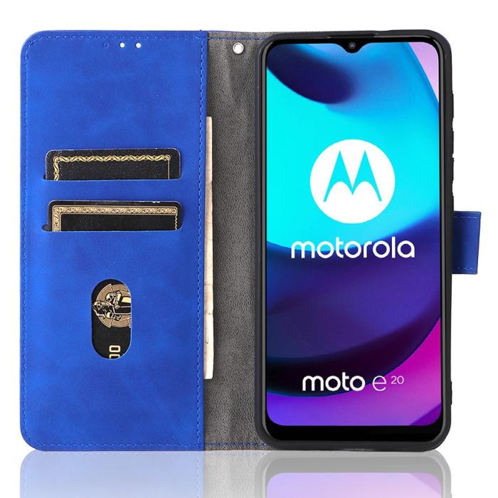 Bild 4, Motorola Moto E20 Fodral Solid Blå