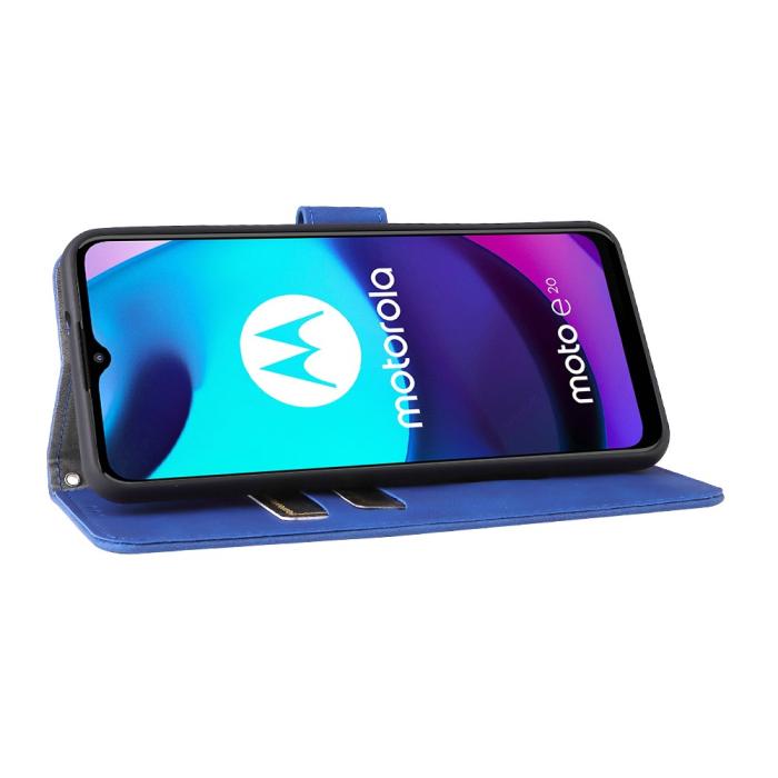 Bild 5, Motorola Moto E20 Fodral Solid Blå