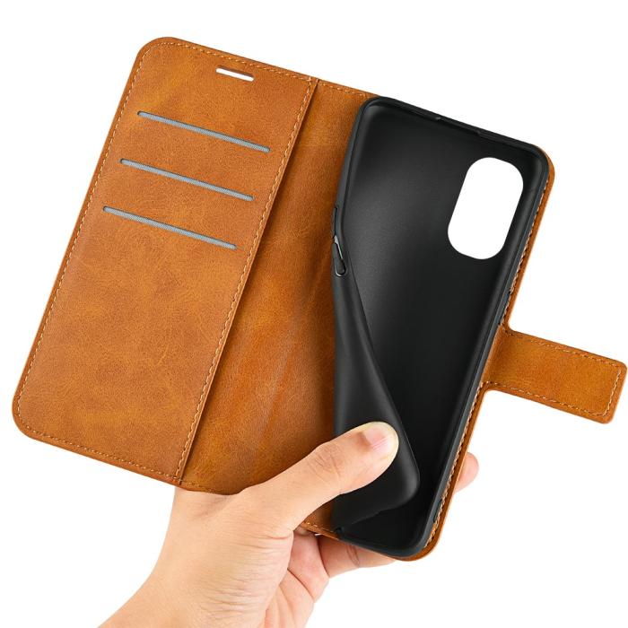 Bild 6, Motorola Moto G51 Fodral PU Läder Brun