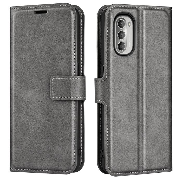Bild 1, Motorola Moto G51 Fodral PU Läder Grå