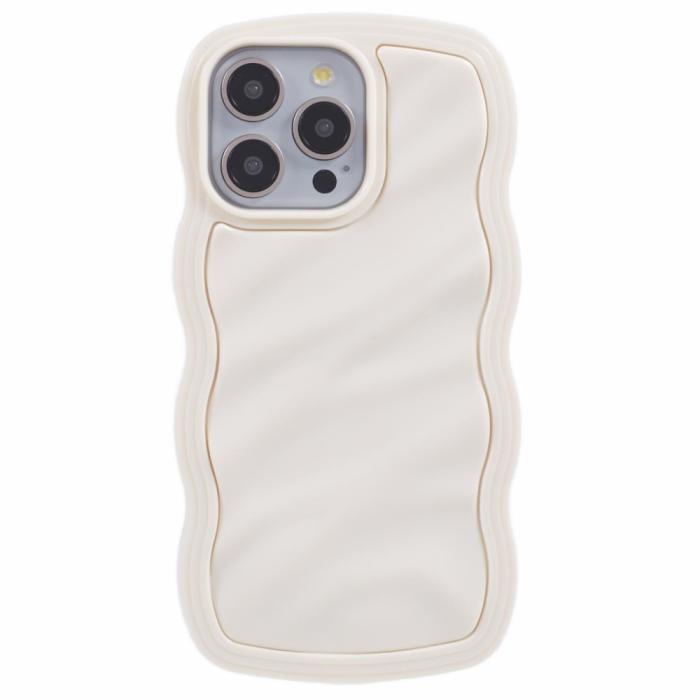 Bild 1, iPhone 15 Pro Mobilskal Wavy Textur Beige