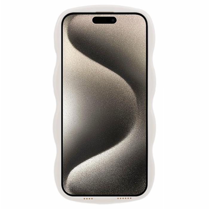 Bild 2, iPhone 15 Pro Mobilskal Wavy Textur Beige