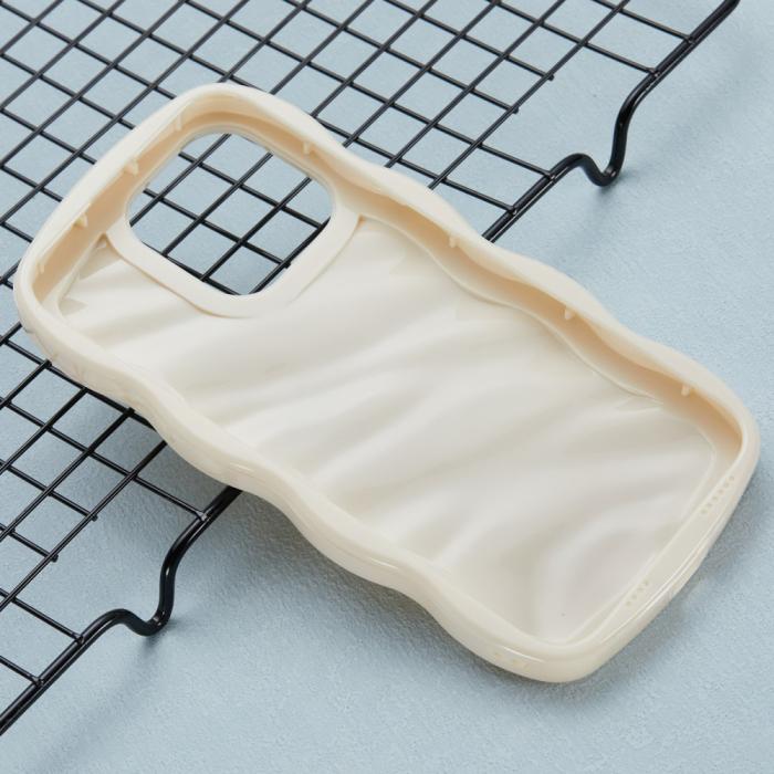 Bild 4, iPhone 15 Pro Mobilskal Wavy Textur Beige