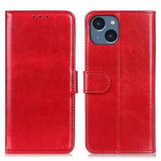 iPhone 15 Plus Fodral Crazy Horse Retro Röd