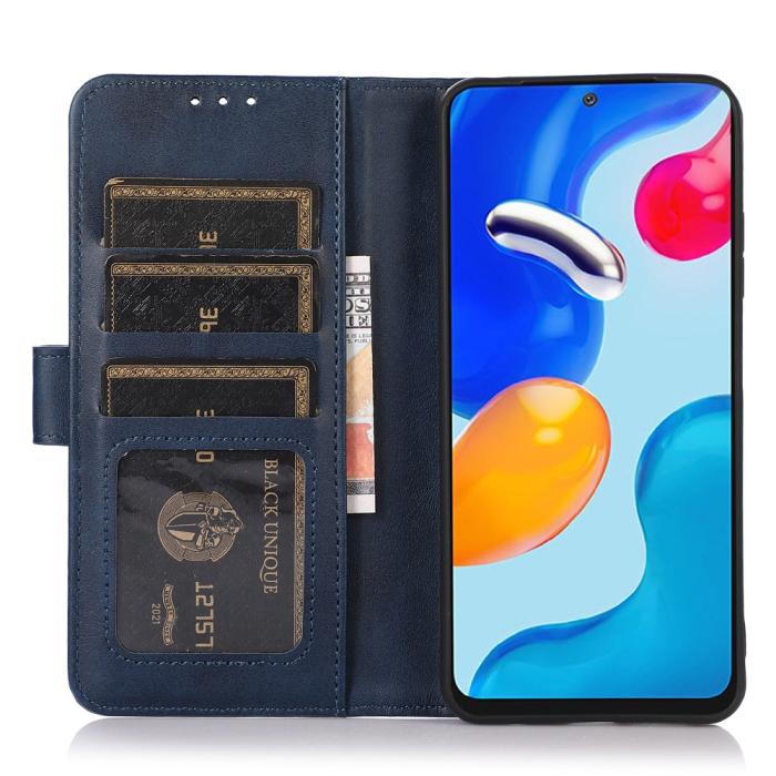Bild 2, Sony Xperia 10 VI Läder Fodral Läder Solid Blå
