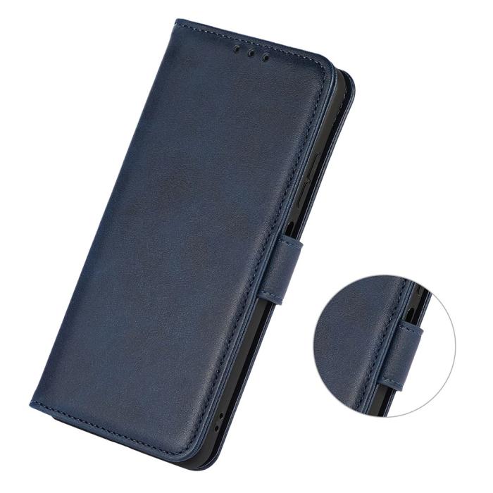 Bild 4, Sony Xperia 10 VI Läder Fodral Läder Solid Blå
