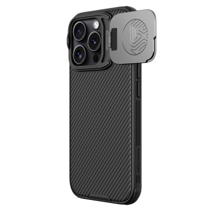 Bild 2, NILLKIN iPhone 16 Pro Skal CamShield Prop Kickstand Svart