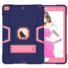 iPad 10.2 2019/2020/2021 Shockproof Hybrid Skal Med Kickstand M&ouml;rk Bl&aring;/Rosa