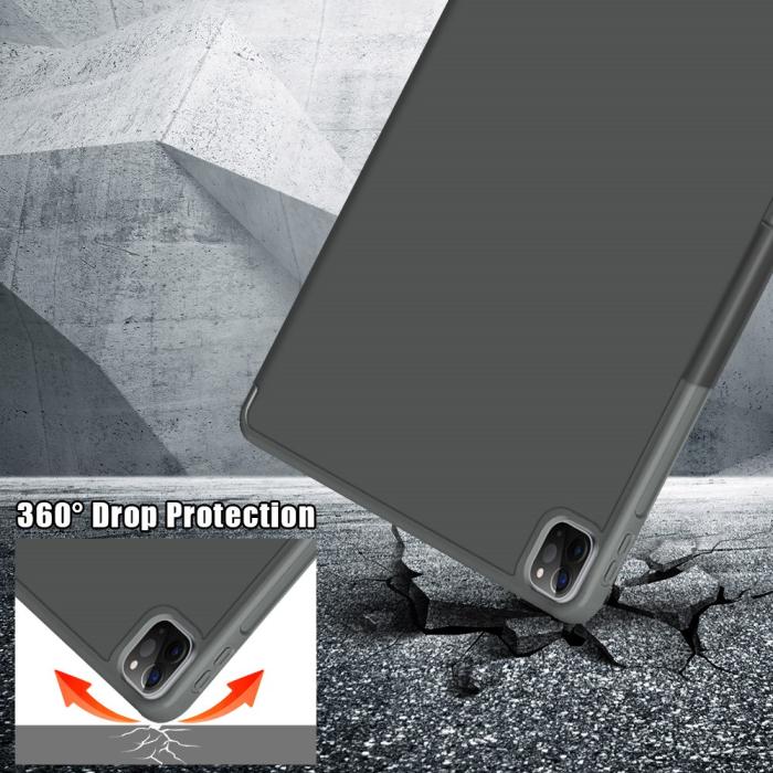 Bild 5, iPad Air 2026-2020 / Pro 11 Fodral Läder Origami Grå