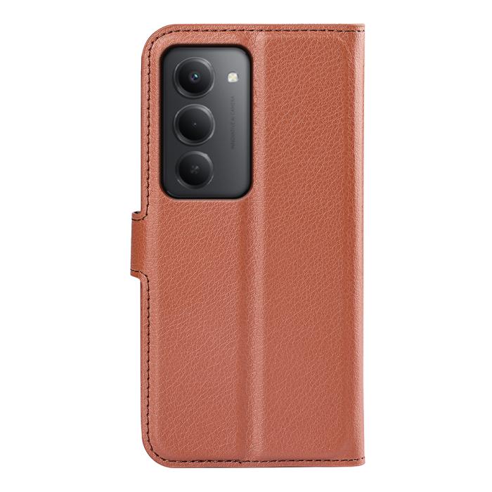Bild 3, Xiaomi Redmi 15 Fodral Litchi Läder Brun