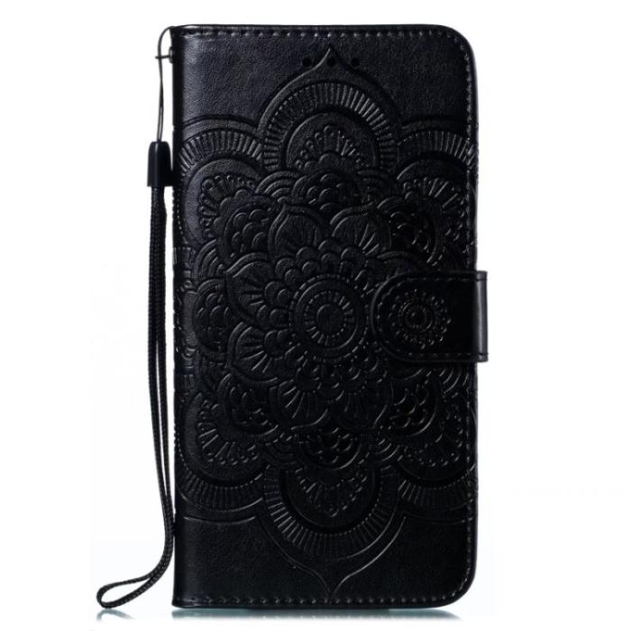 Bild 2, Samsung Galaxy A24 5G Fodral Mandala Läder Svart