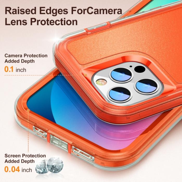 Bild 5, iPhone 14 Pro Max Skal 3in1 Shockproof Xtreme Transparent/Orange