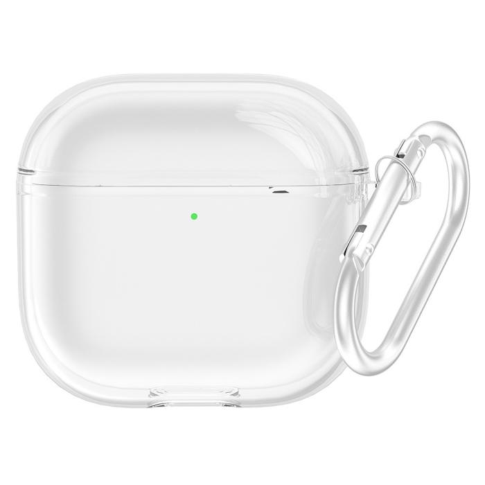 Bild 1, AirPods 4 Skal TPU Karbinhake Transparent