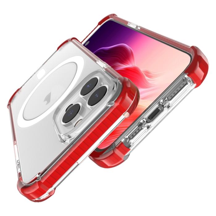 Bild 4, iPhone 15 Pro Skal Shockproof MagSafe Hybrid Röd