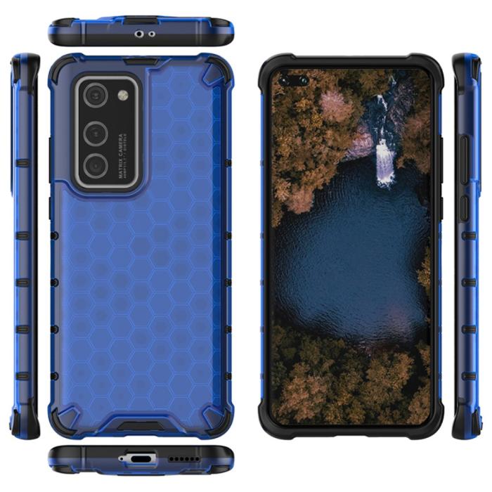 Bild 2, Huawei P40 Pro - Armor Honeycomb Textur - Blå