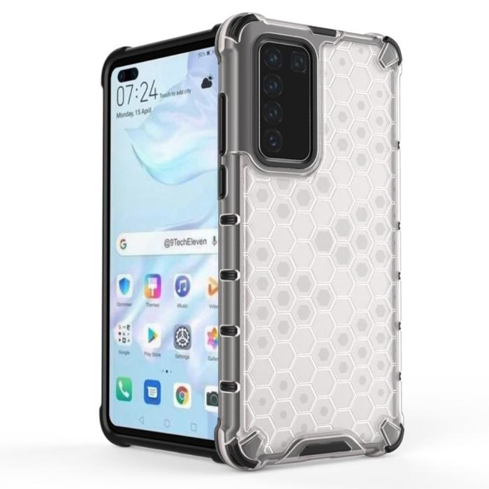 Bild 2, Huawei P40 - Armor Honeycomb Textur - Vit