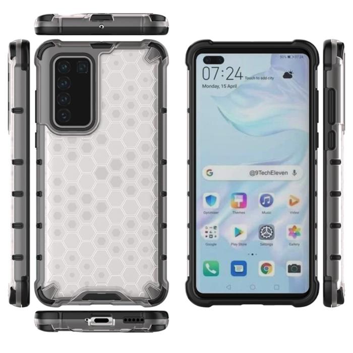 Bild 4, Huawei P40 - Armor Honeycomb Textur - Vit