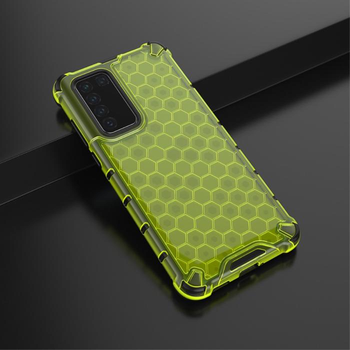 Bild 5, Huawei P40 - Armor Honeycomb Textur - Grön