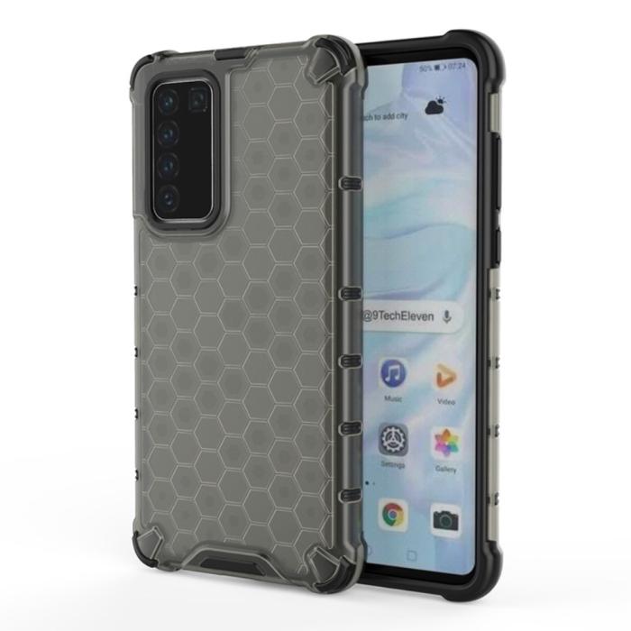 Bild 1, Huawei P40 - Armor Honeycomb Textur - Grå