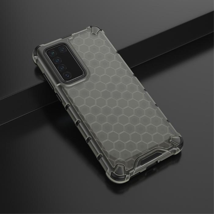 Bild 4, Huawei P40 - Armor Honeycomb Textur - Grå