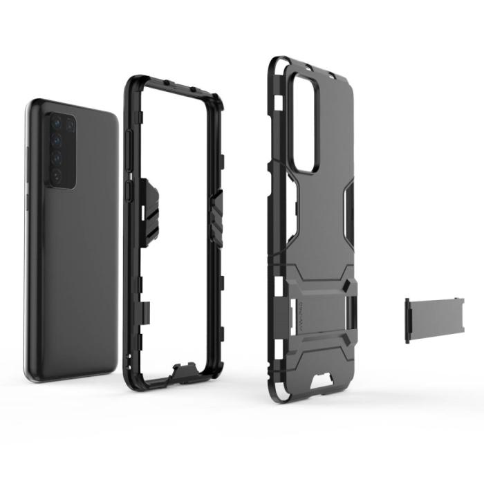 Bild 2, Huawei P40 - Hybrid Skal med Kickstand - Svart