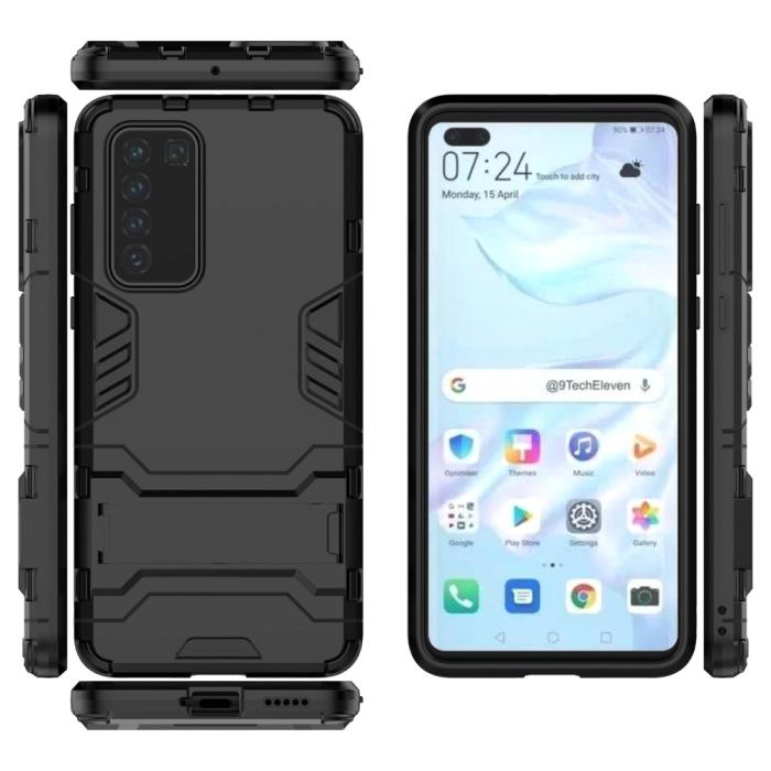 Bild 5, Huawei P40 - Hybrid Skal med Kickstand - Svart