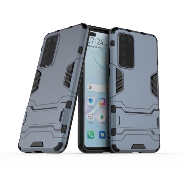 Bild 1, Huawei P40 - Hybrid Skal med Kickstand - Navy Blue