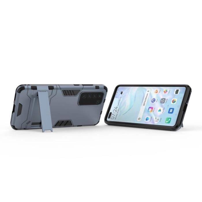 Bild 3, Huawei P40 - Hybrid Skal med Kickstand - Navy Blue