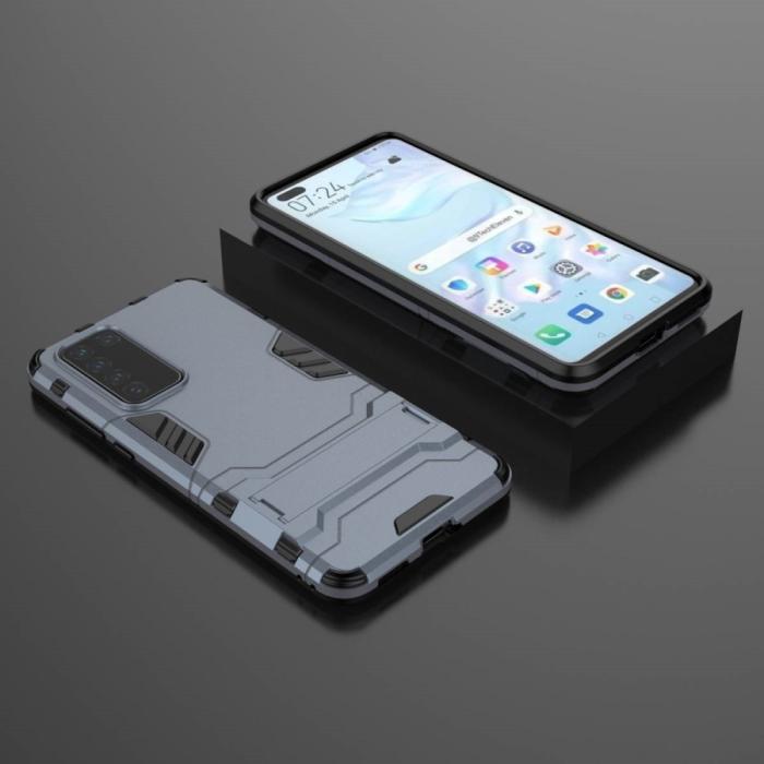 Bild 4, Huawei P40 - Hybrid Skal med Kickstand - Navy Blue