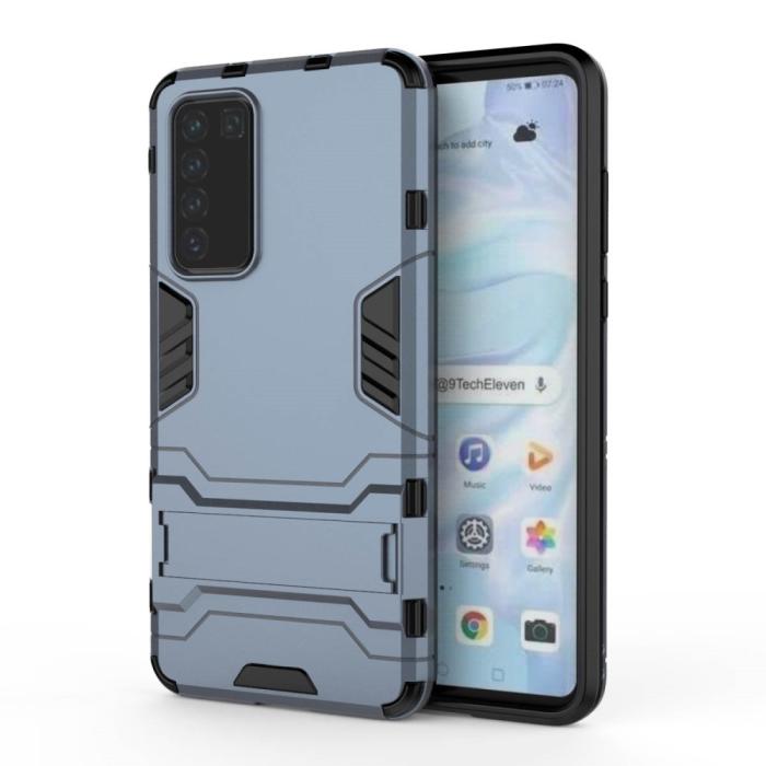 Bild 5, Huawei P40 - Hybrid Skal med Kickstand - Navy Blue