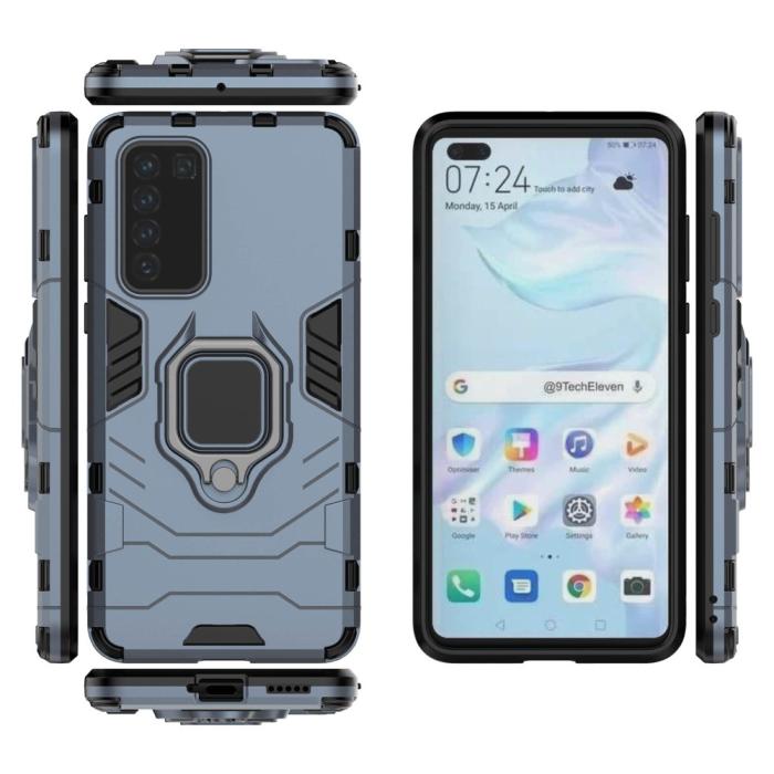 Bild 2, Huawei P40 - Hybrid Ring Skal - Navy Blue