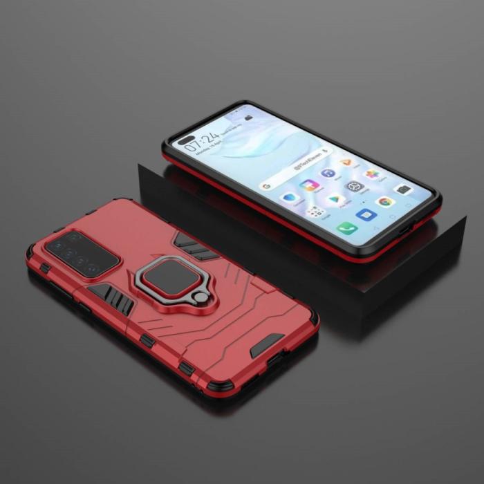 Bild 4, Huawei P40 - Hybrid Ring Skal - Röd