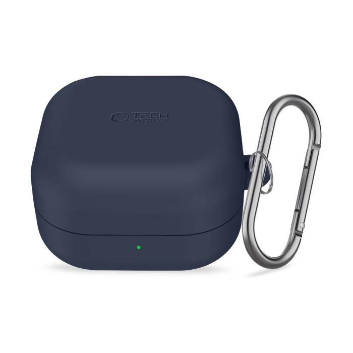Bild 3, Tech-Protect Galaxy Buds 4 / 4 Pro Skal Silikon Hook Navy Blue