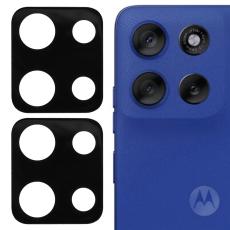 Motorola Moto G56 5G 2-PACK Linsskydd H&auml;rdat Glas Svart