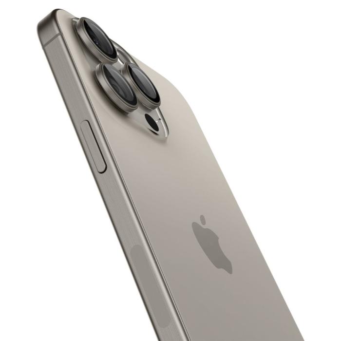 Bild 4, Spigen iPhone 16/15/14 Pro/Pro Max 2-PACK Linsskydd GLAS.tR 