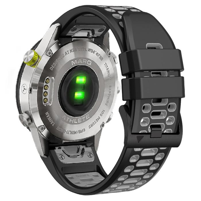 Bild 1, Klockarmband 26 mm Dual-Color Robust Svart/Grå