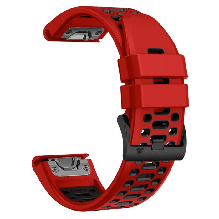 Bild 2, Klockarmband 26 mm Dual-Color Robust Röd/Svart
