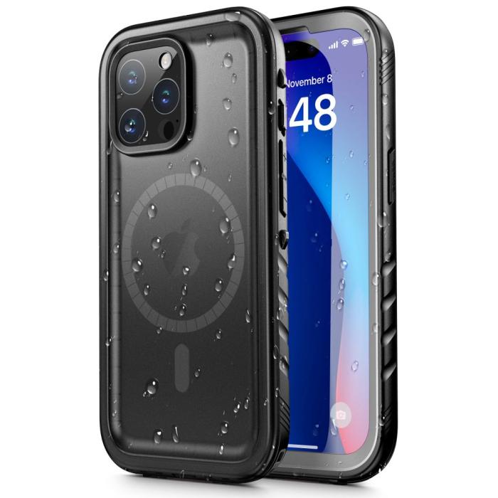 Bild 1, Tech-Protect iPhone 15 Pro Max Skal MagSafe IP68 Shellbox Svart