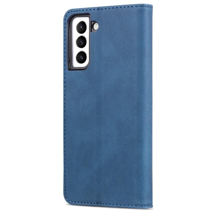 Bild 3, AZNS Samsung Galaxy S22 Fodral Skin Touch Läder Blå