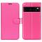 Google Pixel 8 Pro Fodral Litchi Textur Rosa