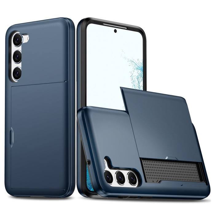 Bild 1, Samsung Galaxy S23 Skal Med Korthållare Blå