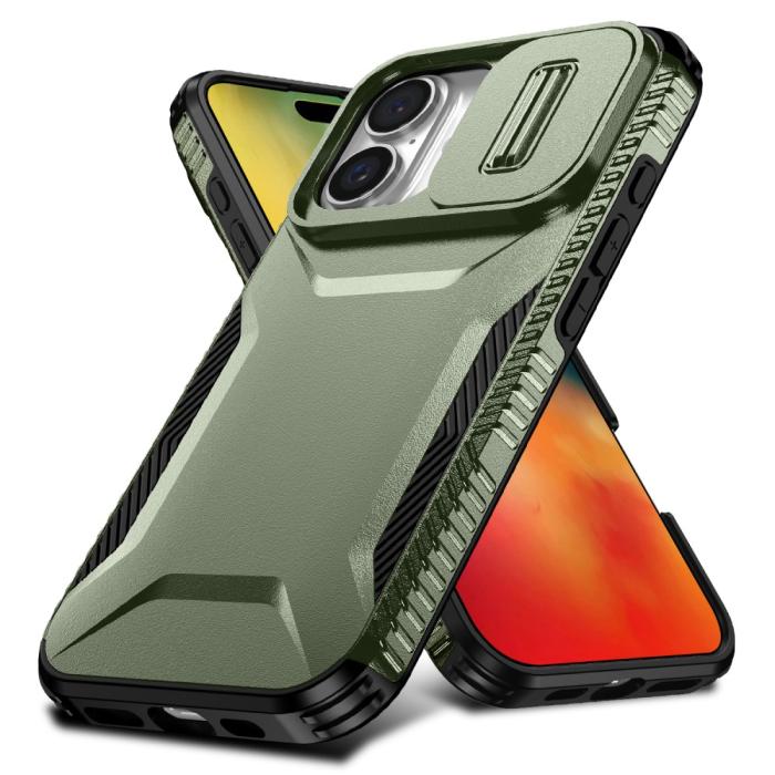 Bild 2, iPhone 16 Plus Skal CamShield Hybrid Grön