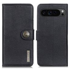 KHAZNEH Google Pixel 10 Pro XL/ 9 Pro XL Fodral L&auml;der Svart
