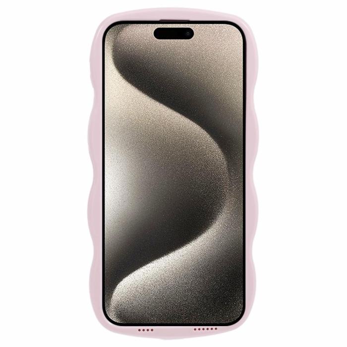 Bild 2, iPhone 15 Pro Mobilskal Wavy Textur Rosa