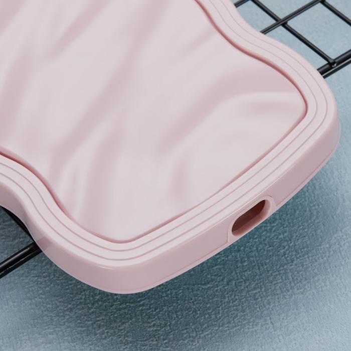 Bild 6, iPhone 15 Pro Mobilskal Wavy Textur Rosa