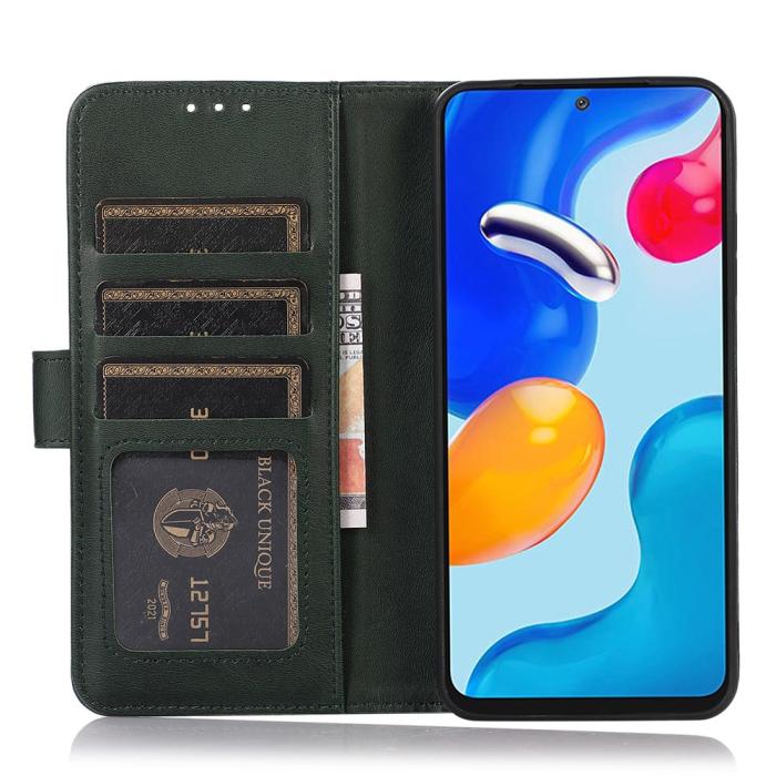 Bild 2, Sony Xperia 10 VI Läder Fodral Läder Solid Grön